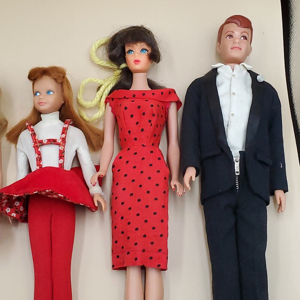 Vintage Lot 60s Barbie Skipper Ken Allen Dolls Fashion Clothes Accessories - Picture 6 of 16